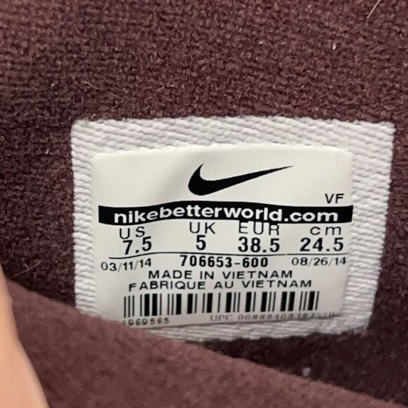 Nike Nike Air Force 1 Liberty High Women 7.5 706653-600 Deep Burgundy Polka Dot - Picture 11 of 11